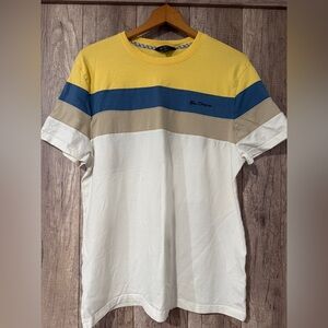 Ben Sherman Yellow, Blue & Tan Colorblock Short Sleeve Tee